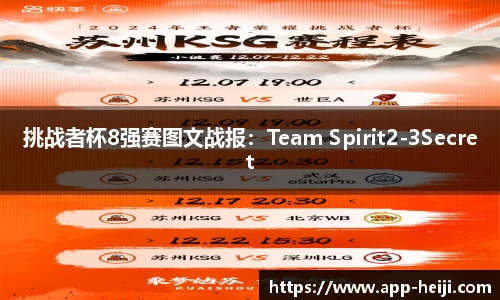 挑战者杯8强赛图文战报：Team Spirit2-3Secret